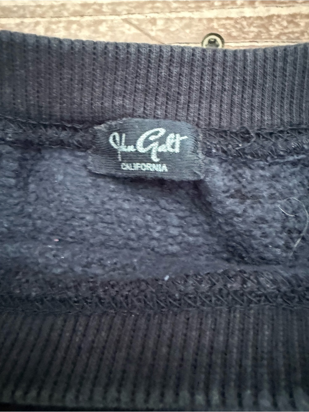 Brandy Melville Navy Crewneck with Light Blue 'LOS ANGELES' sweater - Picture 6 of 10